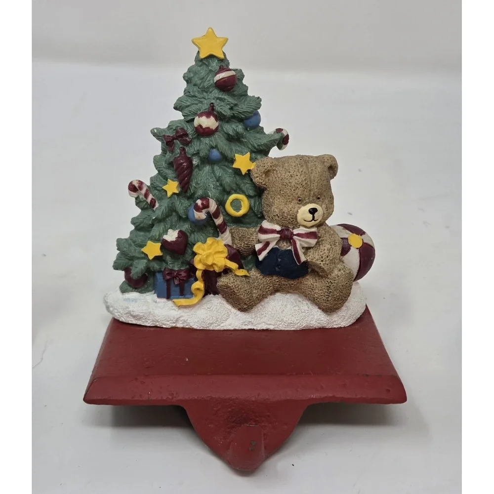 Vintage Trim A Home Kmart Resin Christmas Stocking Holders Set of 4 NIB Boxes